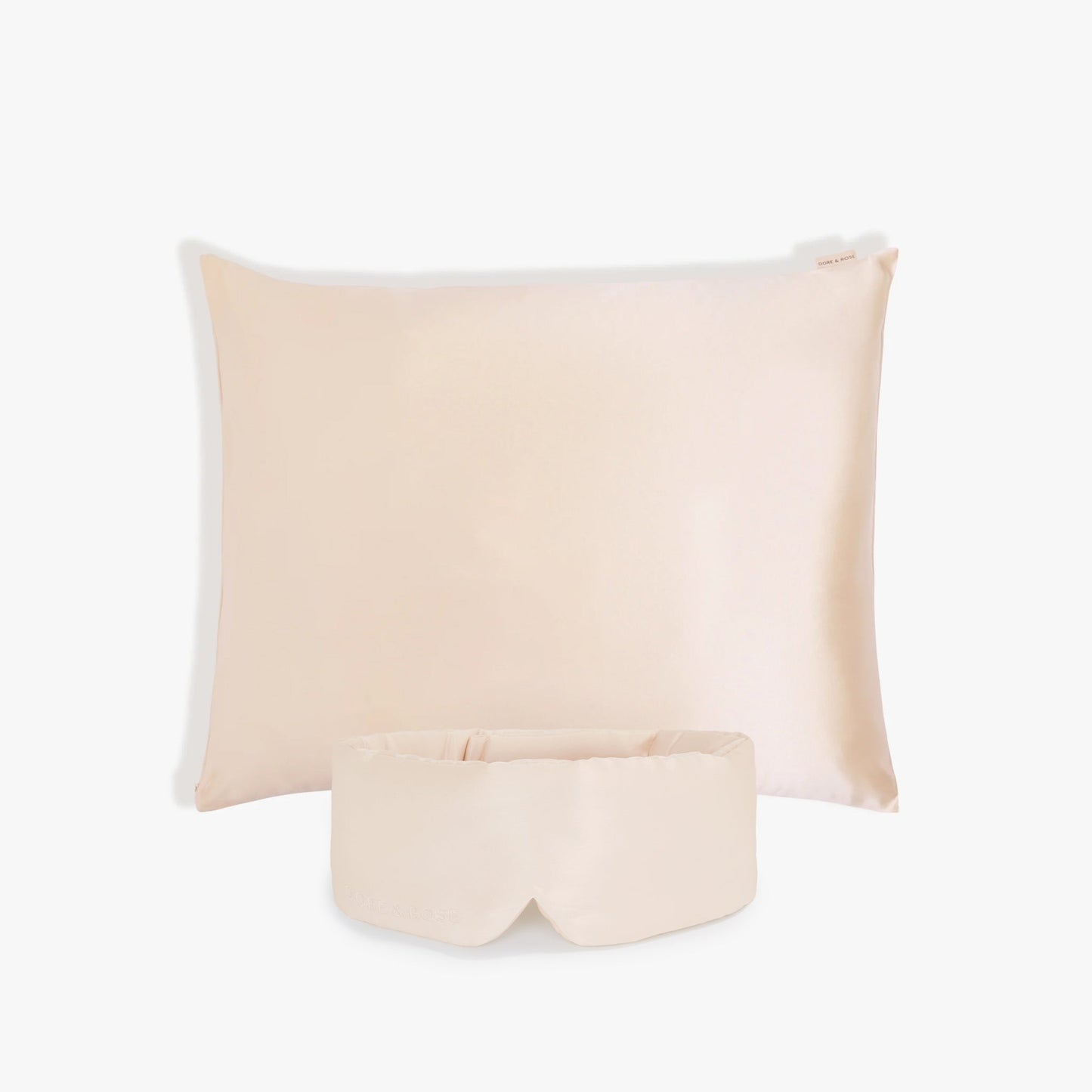 Pink Silk Sleeping Eye Mask and Pink Silk Pillowcase